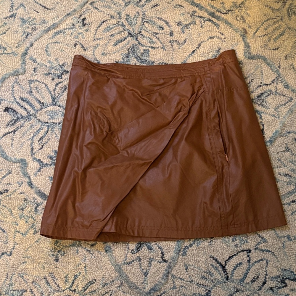 Free People Tan Mini Skirt